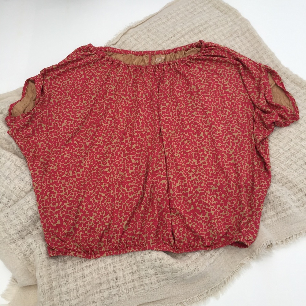Ann Taylor Loft Short Sleeve Bubble Hem Top